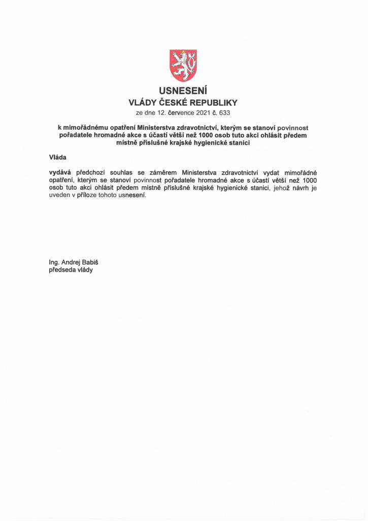 Usnesení Vlády ČR