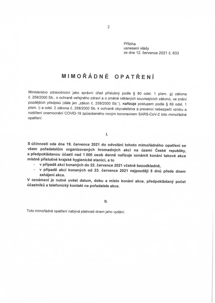 Mimořádné opatření