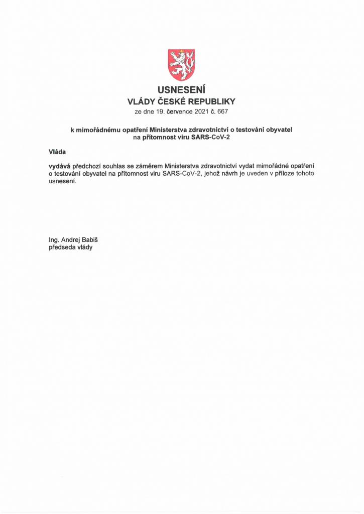 Usnesení Vlády ČR
