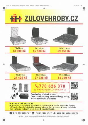 Prodejní nabídka - Žulové hroby cz.