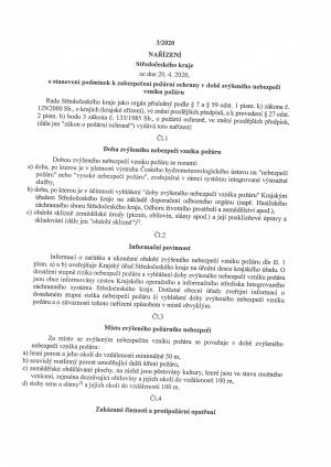 Nařízení - Středočeského kraje 03/2020 ze dne 20.4.2020