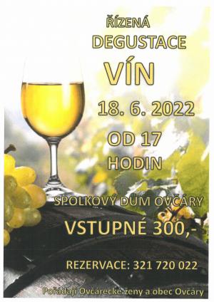 Ovčáry řízená degustace vín 18.6.2022 od 17:00 hod. 