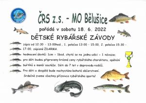Dětské rybářské závody Bělušice 18.6.2022