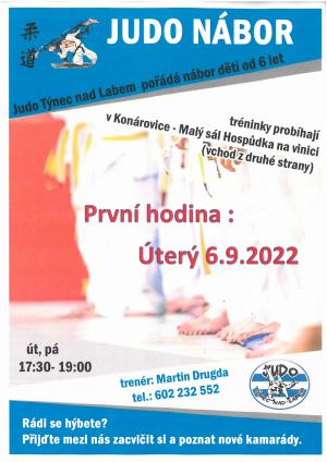 JUDO - tréninky - první hodina v úterý 6.9.2022