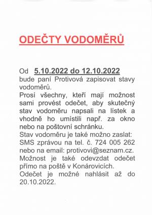 Odečty vodoměrů