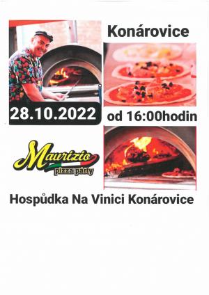 Pizzař Mauricio přijede 28.10.2022 od 16:00 hod. u Hospůdky na Vinici.