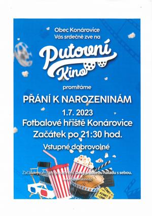 Putovní kino - Přání k narozeninám 1.7.2023 po 21:30 hod. fotbal.hřiště