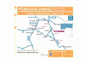 Uzavírka průtahu Kolínem - etapa C1 a C2 od 26.6 - 7.7.2023