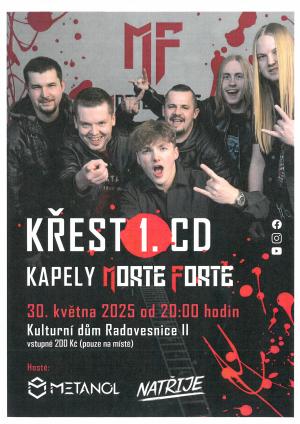 Křest 1.CD kapely MORTE FORTE v KD RADOVESNICE II. 30.5.2025